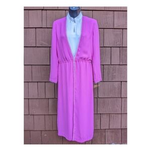 Vintage Pink split house hostess midi dress xs